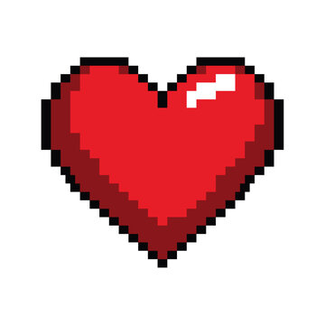 video game heart pixelated