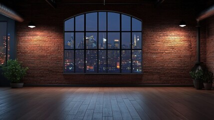 Night City View from Loft Apartment