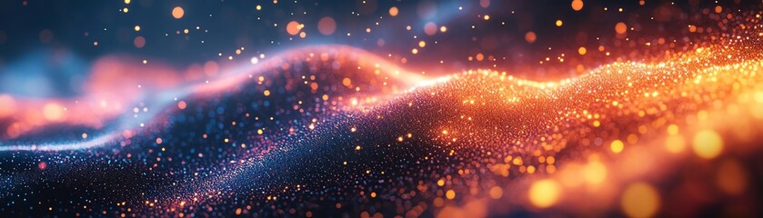 Obraz premium Man using an advanced computer with glowing holographic internet networks, big data analytics tools, and futuristic IoT visuals, innovationdriven concept