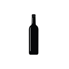Beer bottle icon illustrated on white background,