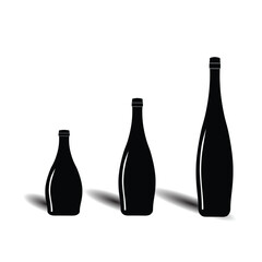 Bottle silhouette icon illustrated on white background,