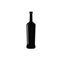 Beer bottle icon illustrated on white background,