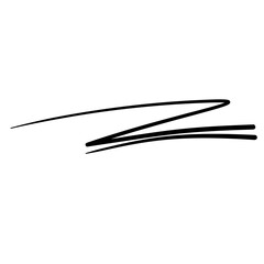 black hand drawn underline. hand drawn scribble line