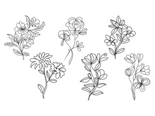 Vector flowers art