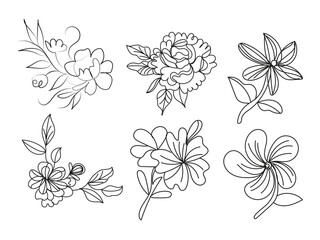 Vector flowers art