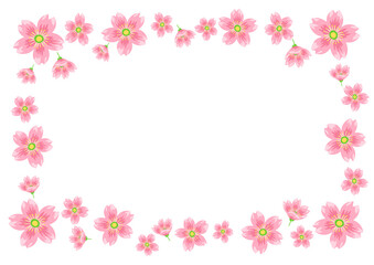 桜の花のリースのイラストレーション