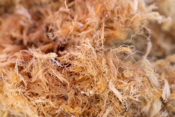 Close-Up of Natural Fiber Material Showcasing Texture and Color