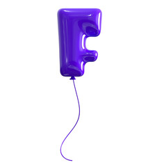 Purple Balloon Letter F