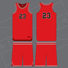 basketball jersey mockup template vector design
