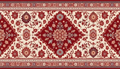 Persian Carpet Texture, abstract ornament. Round mandala pattern, Middle Eastern Traditional fabric Texture.