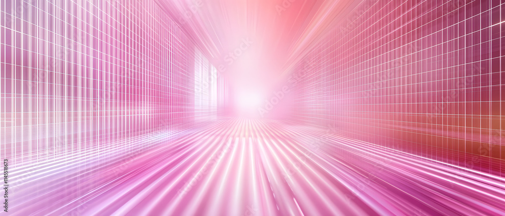 Poster dynamic light patterns create ethereal atmosphere in abstract digital space