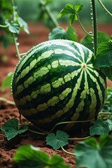 watermelon on the field,watermelon on the ground,watermelon in the garden,