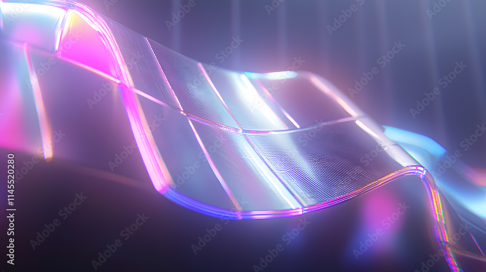Poster dynamic light wave animation digital space visual artwork futuristic environment abstract view illum