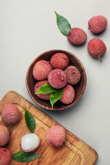 Lychee, concept of fresh and ripe exotic food