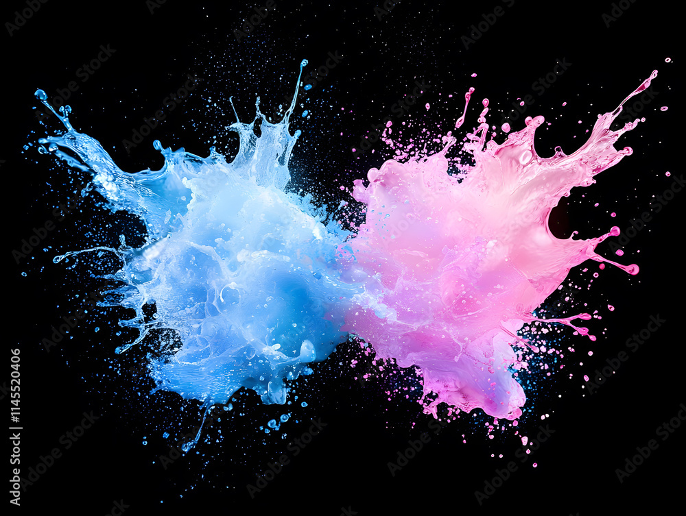 Poster dynamic water splash art abstract concept high contrast colorful environment close-up viewpoint for 