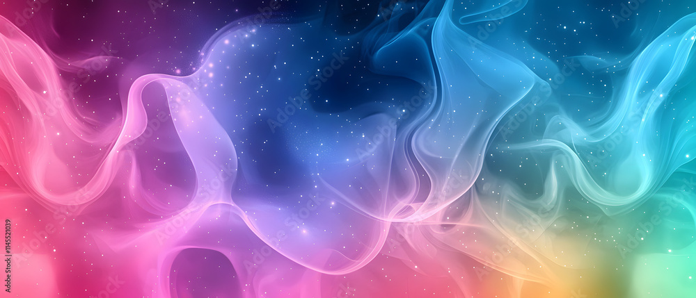 Poster vibrant abstract light patterns digital art colorful background artistic environment close-up view c