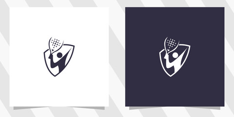 Padel sport logo designs simple modern