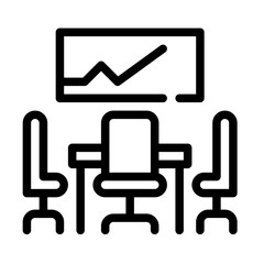 Icon Process Meeting With Style Outline