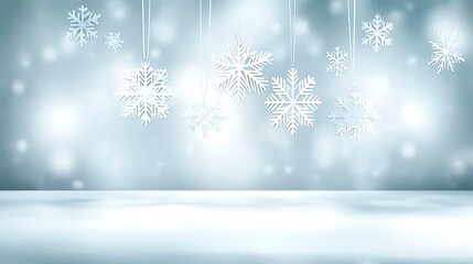 christmas background with snowflakes