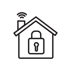 security smart home line icon
