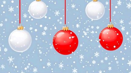 christmas background with balls