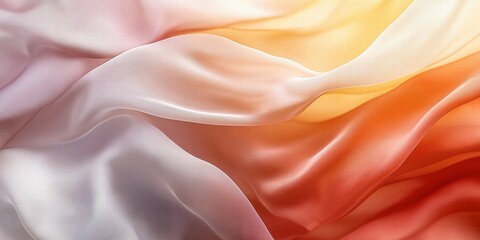 Obraz premium Abstract background with flowing pastel tones of peach and cream, evoking softness, beauty, and elegance, ideal for nature and design themes