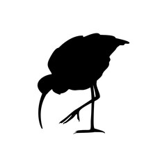 Stork bird silhouette