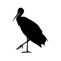Stork bird silhouette