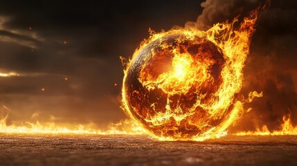 burning fire in the sky