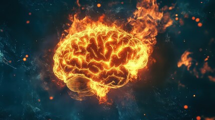 burning fire in the dark