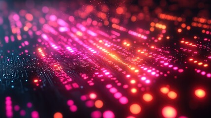 Obraz premium Abstract digital data visualization with vibrant colors.