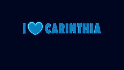 I LOVE CARINTHIA WITH NEAON HEART