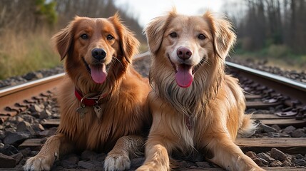 Two happy dogs