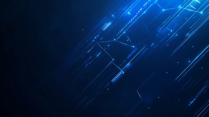 Obraz premium Abstract digital blue background, banner background