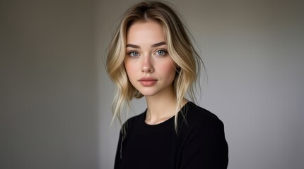 Fototapeta premium Perfect beauty woman face. Natural beauty. Beautiful young woman with clean fresh skin. Face care, Facial treatment, cosmetology, beauty and spa.