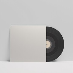 Blank Vinyl Record Sleeve Mockup  Music Album Cover Design Template