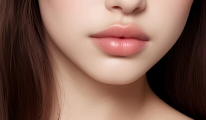 Obraz premium Sexy lips, open mouth with red female lips icon. Close up of woman mouth with red lip. Mouth sexy model.