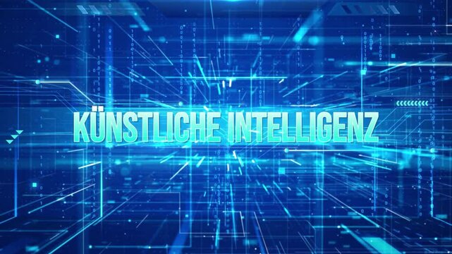 Digitale Prozesse in einem Computer und die K&uuml;nstliche Intelligenz KI