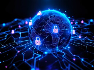 Global Cybersecurity Network with Encrypted Data Flow