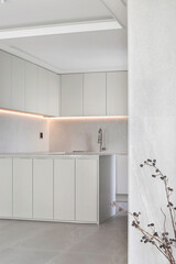 White kitchen furniture is preferred by people all over the world and goes well with wood color