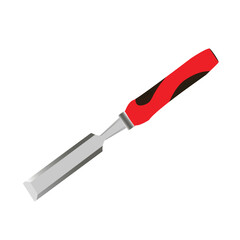 woodcarver vector illustration in flat style,minus screwdriver,icon,craftsman tools.