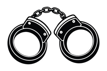 handcuffs and key vector illustration on white background