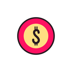Fototapeta premium dollar money cryptocurrency icon
