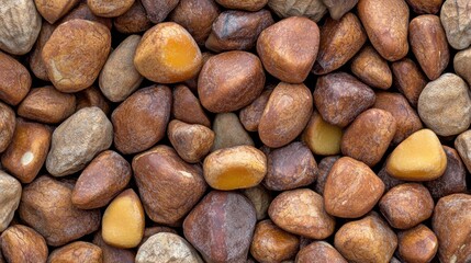 Obraz premium Closeup shot of dried maracas pine nuts on natural stones outdoors
