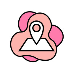 Blob Button Pin Location with Outline