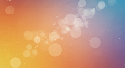 Abstract Bokeh Background:  A mesmerizing blend of warm orange and cool blue hues, with soft, ethereal bokeh lights dancing across the canvas.