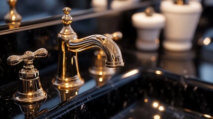 Close Up Shot of Precision Plumbing Fixtures in High Definition Clarity