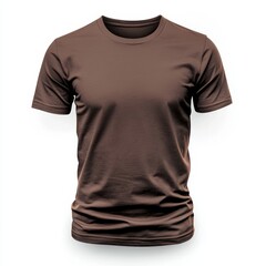 Brown t-shirt on white background. t-shirt