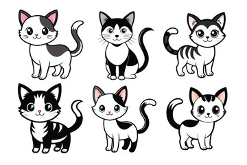Obraz premium set of cats