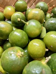 Fresh citrus on wooden background